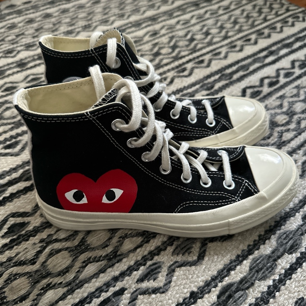 Comme des Garçons Chuck Taylor Converse - Black with Red Heart